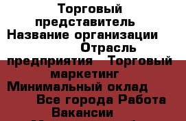 Торговый представитель › Название организации ­ Roossa › Отрасль предприятия ­ Торговый маркетинг › Минимальный оклад ­ 41 600 - Все города Работа » Вакансии   . Мурманская обл.,Оленегорск г.